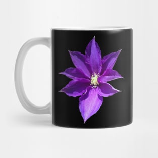 Purple Clematis Flower Mug